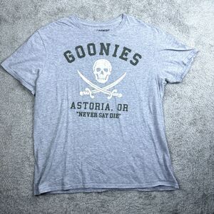 Goonies T-Shirt Men’s L Ripple Junction Astoria OR Skull Tee Gray‎ Movie Graphic